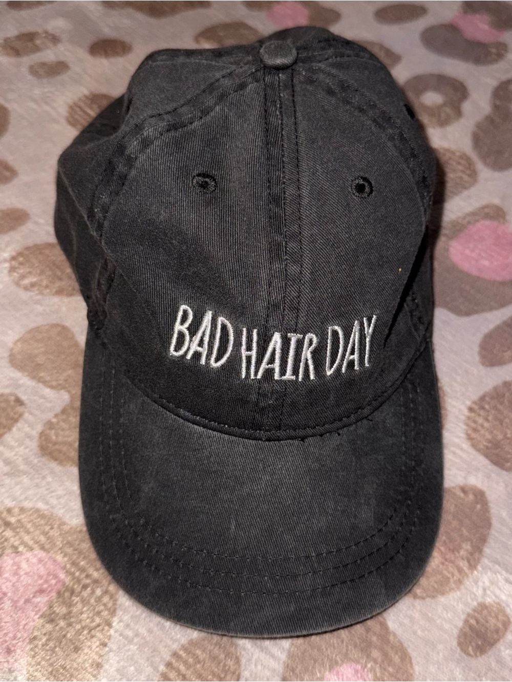 Bad Hair Day Acid Wash Baseball Cap Adjustable OSFM Preowned